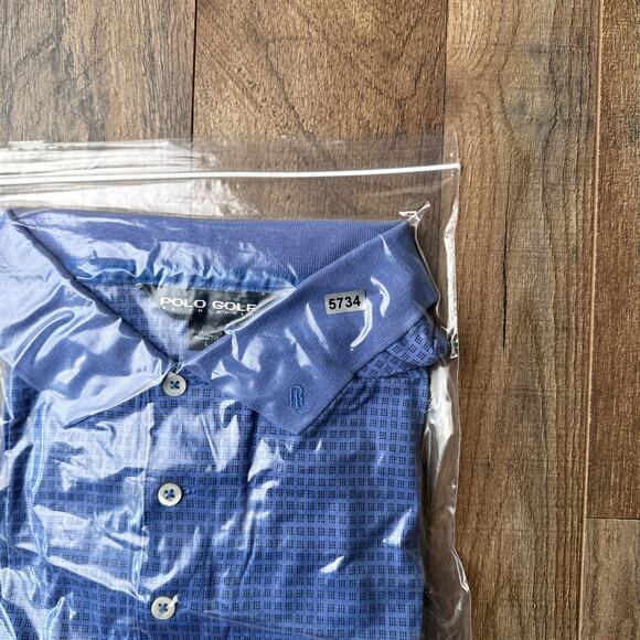 Vintage 90s Polo Ralph Lauren Golf Polo Shirt Men's Large Blue Athletic Cotton‎ - Picture 10 of 10